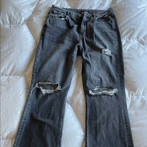 American Eagle High Rise 90s Flare distressed jeans 14R